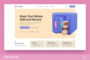 Banking Wallet Hero Image Figma Template