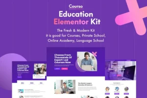 Courso-online University & Courses Elementor Template Kit